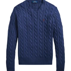 Baumwollpullover mit Zopfmuster