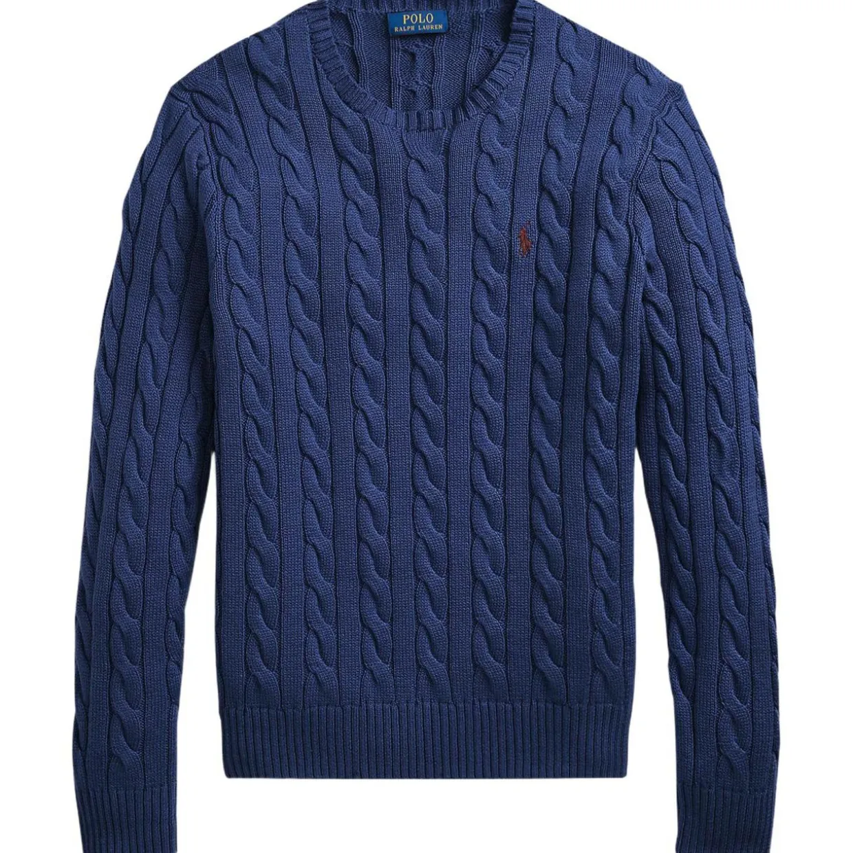 Baumwollpullover mit Zopfmuster