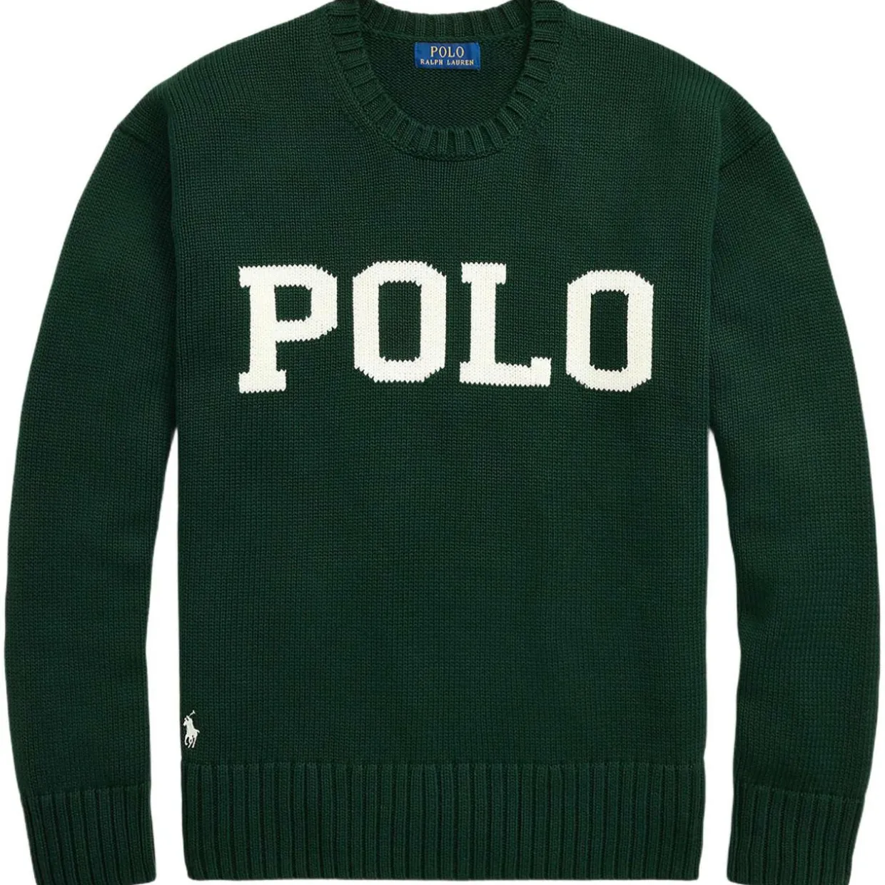 Big-Fit Baumwollpullover mit Logo