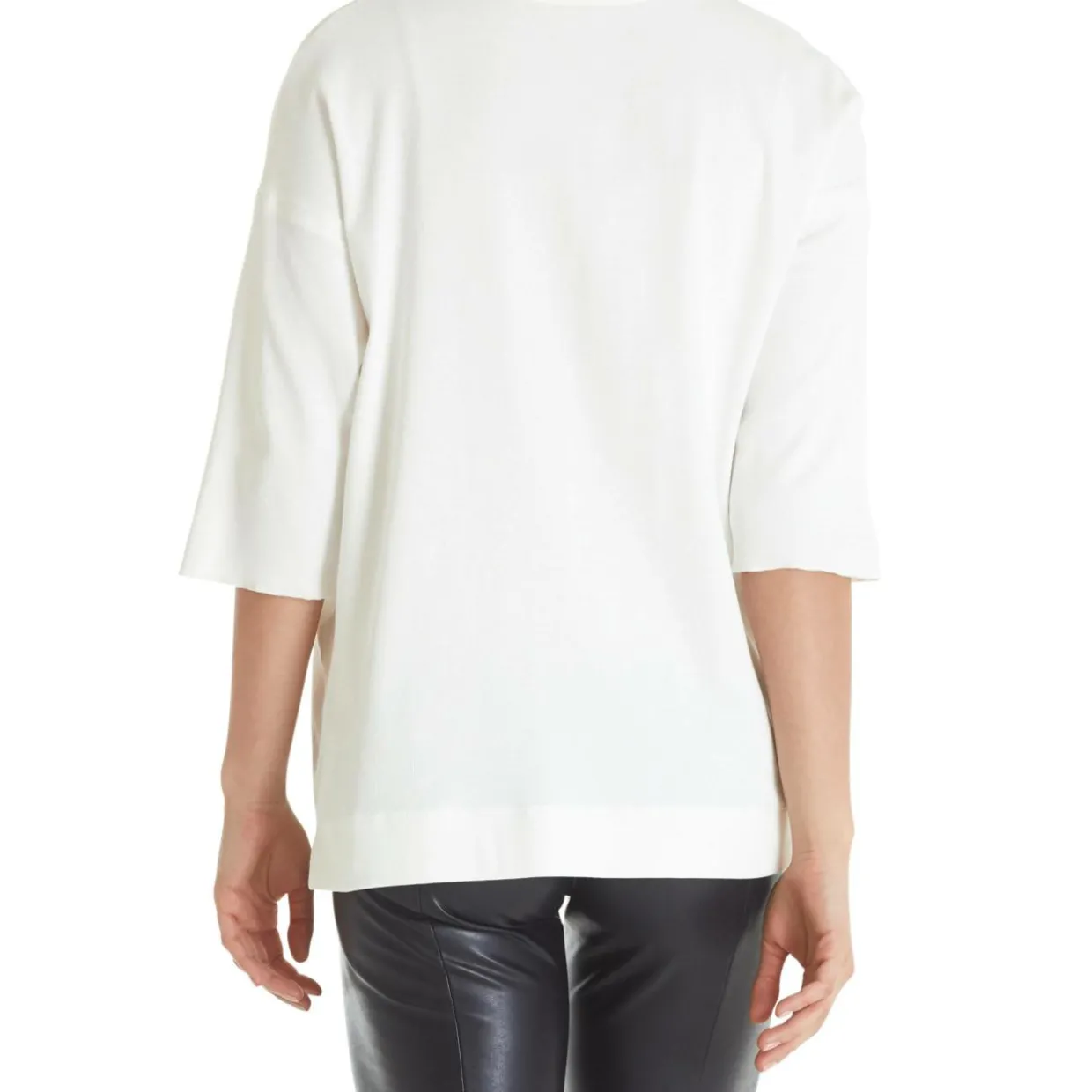 Blusenshirt aus Material-Mix