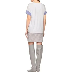 Blusenshirt mit materialmix