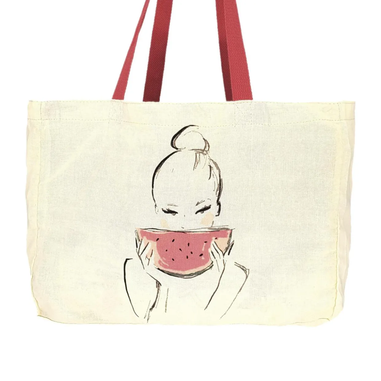 Canvas Shopper "Watermelon"