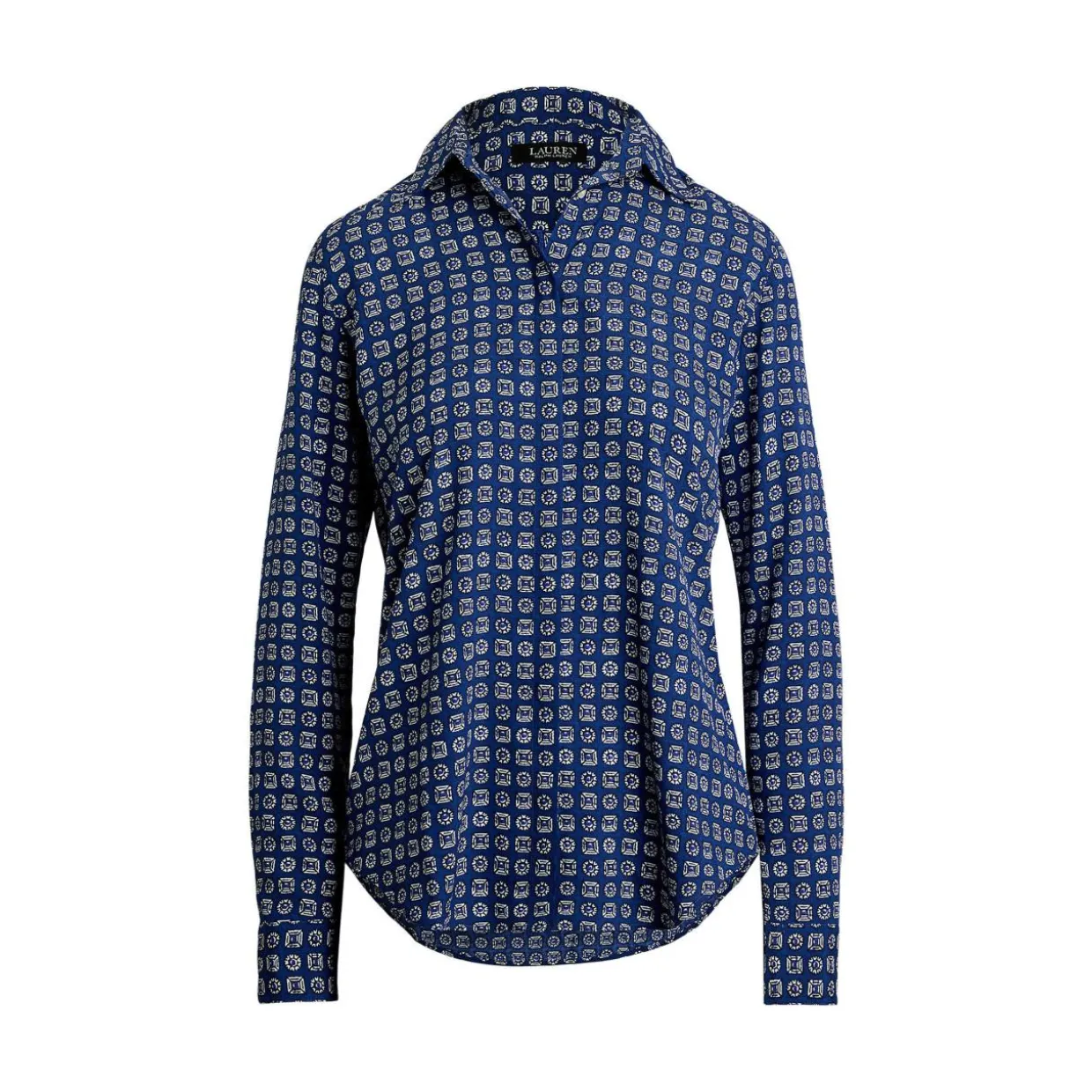 Crêpe-Hemd mit Druck