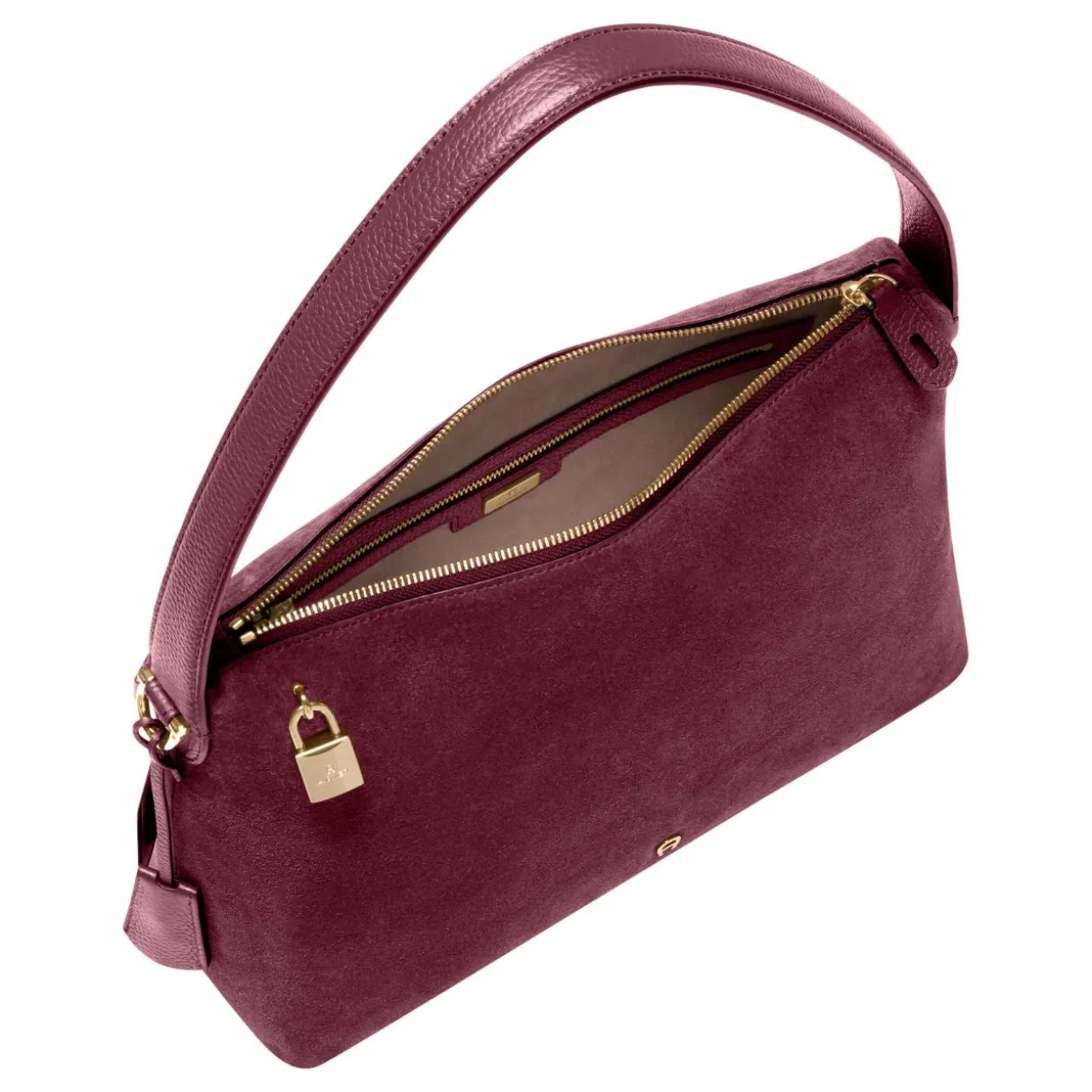 Delia Suede Beuteltasche M