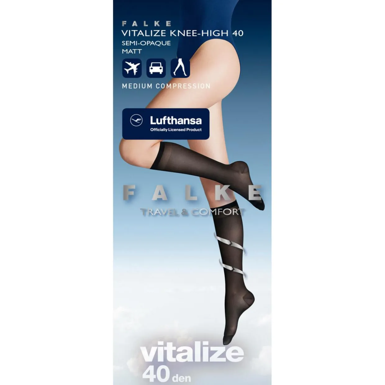 FALKE Vitalize 40 DEN Damen Kniestrümpfe
