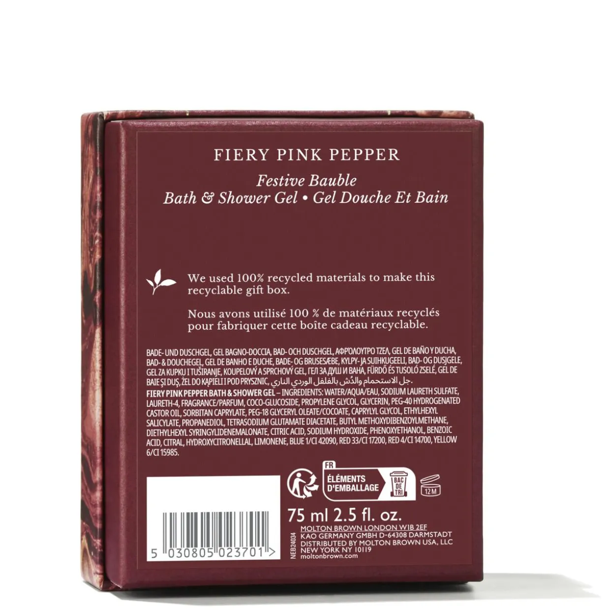 Fiery Pink Pepper Festive Bauble