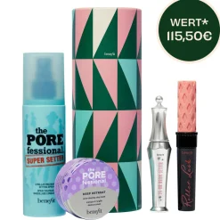 Good Time Gorgeous Make-up Set – Full-Size Mascara, Setting Spray & Brow Setter Gel plus Mini Tonerde-Maske