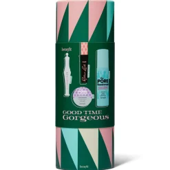 Good Time Gorgeous Make-up Set –  Full-Size Mascara, Setting Spray & Brow Setter Gel plus Mini Tonerde-Maske