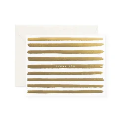 Grußkarte Gold Stripes Thank You