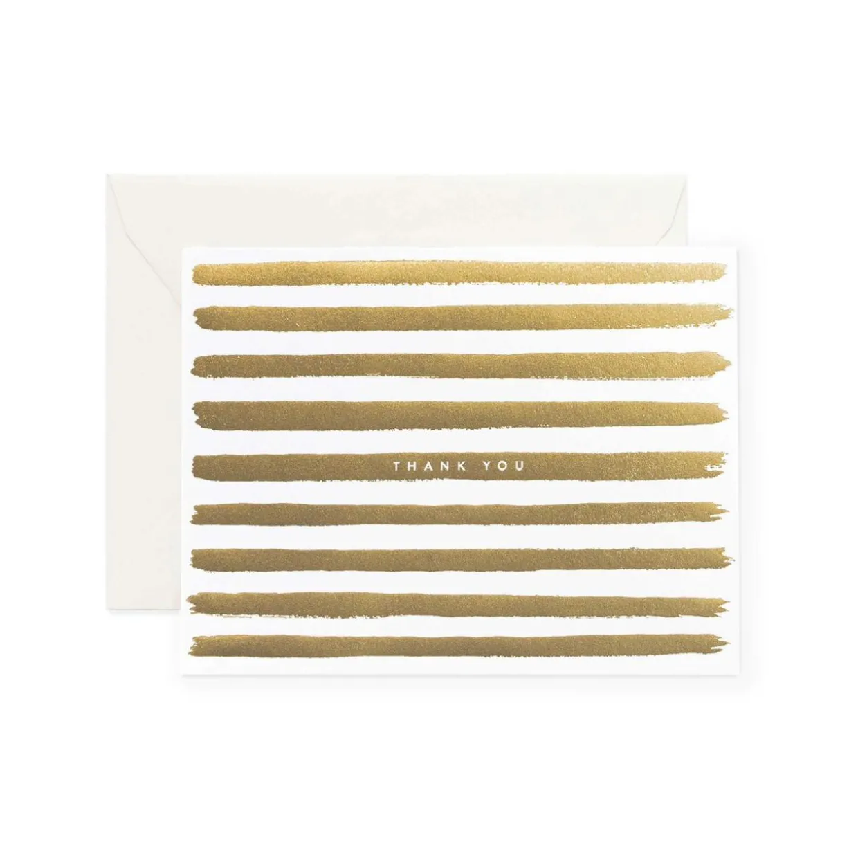 Grußkarte Gold Stripes Thank You
