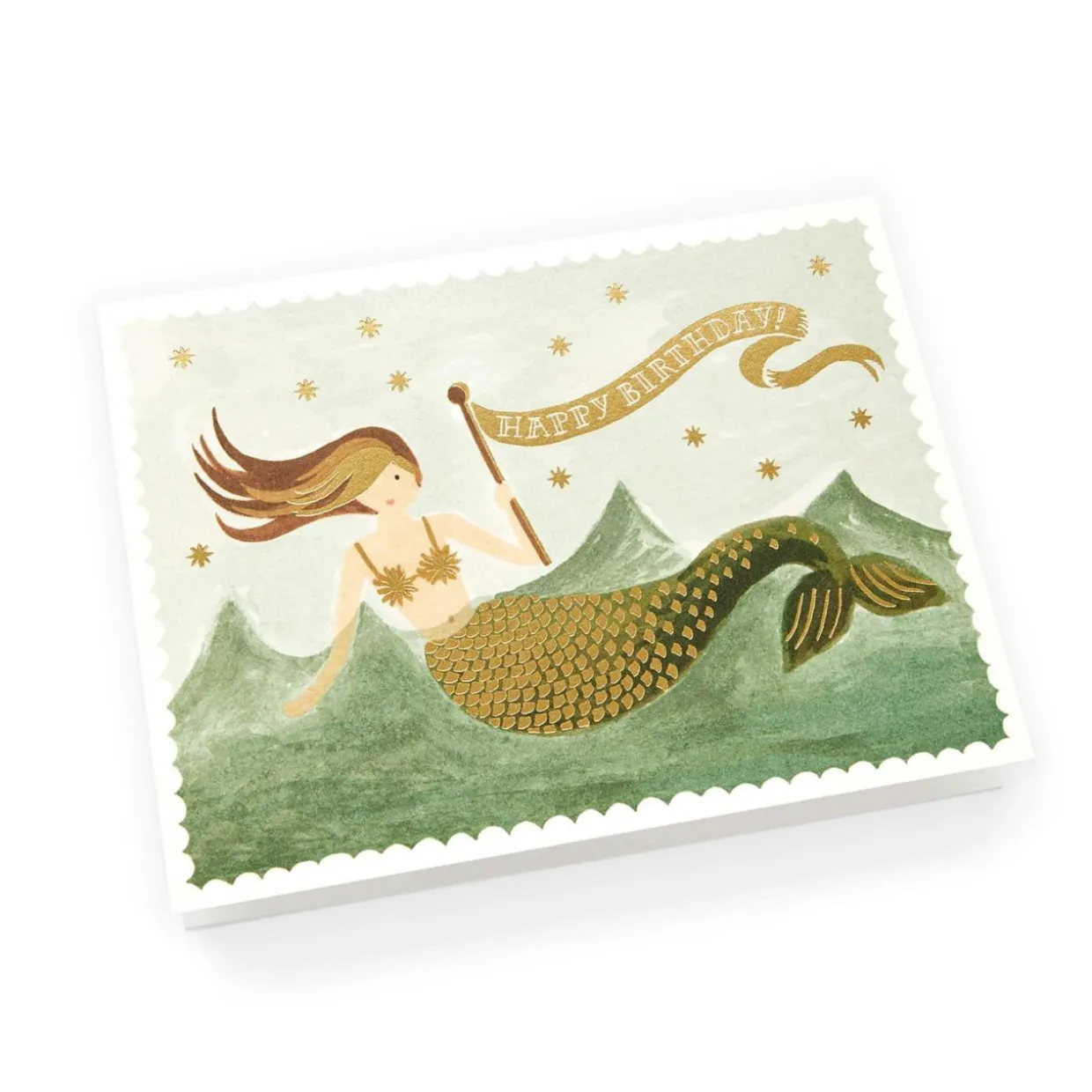 Grußkarte Vintage Mermaid Birthday