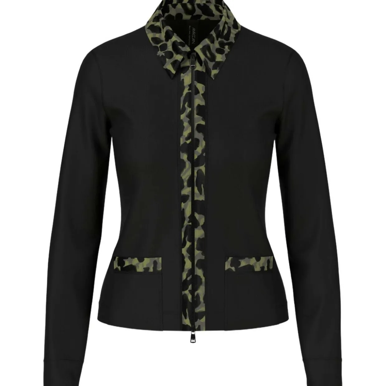 Jersey-jacke mit cube-print-details