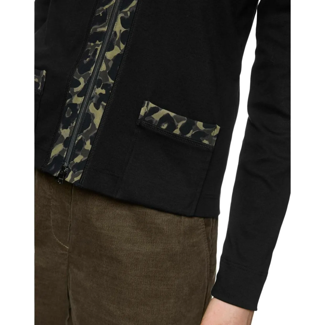 Jersey-jacke mit cube-print-details