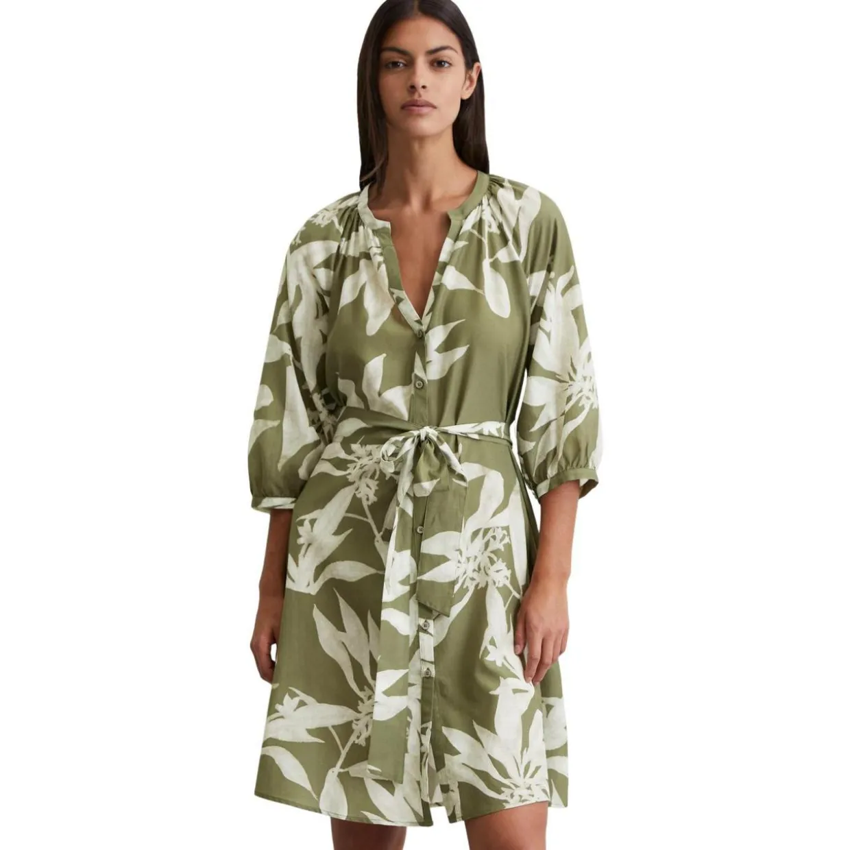 Kurzes print-kleid relaxed