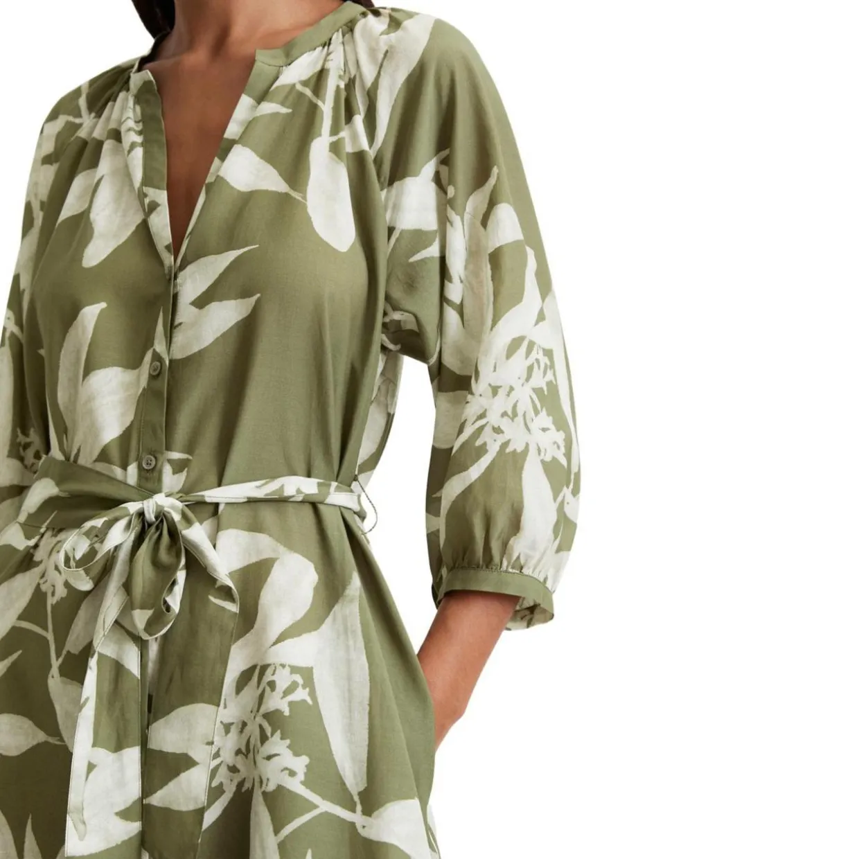 Kurzes print-kleid relaxed