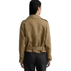 Leinen-Trenchjacke relaxed