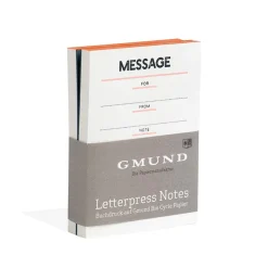 Letterpress Notes Set Neon orange/blau