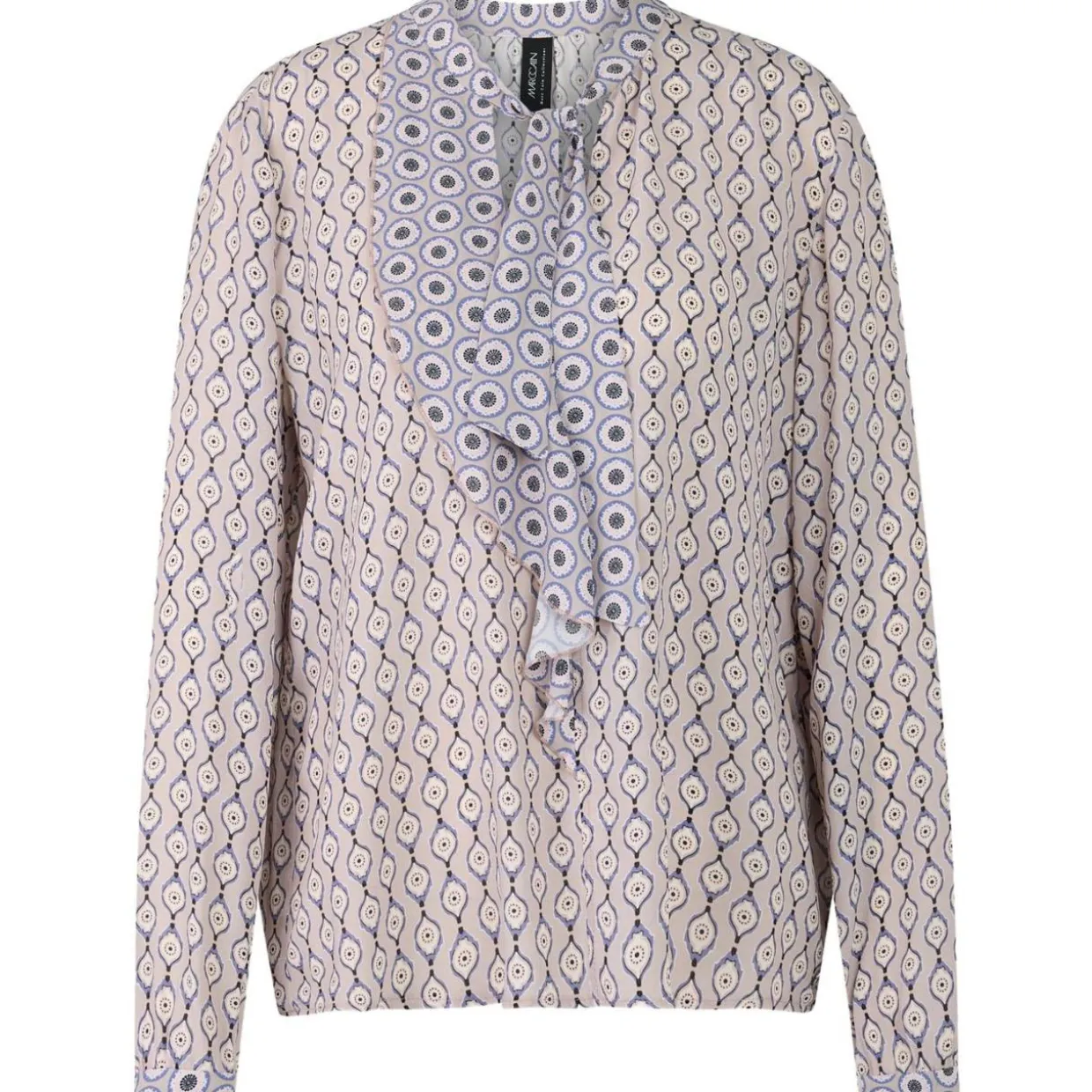 Luftige schluppen-bluse mit volant