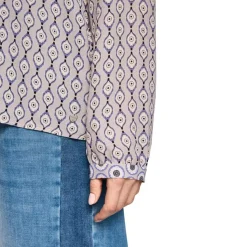 Luftige schluppen-bluse mit volant