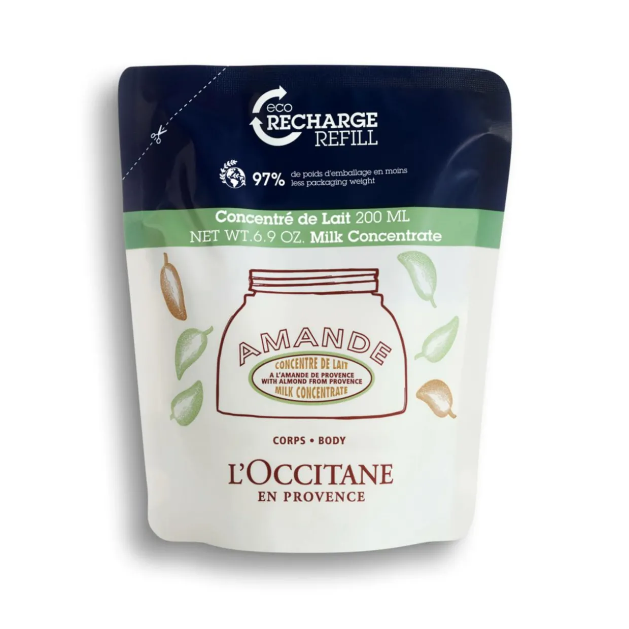 Mandel Körpercreme Öko-Nachfüllpackung 200ML