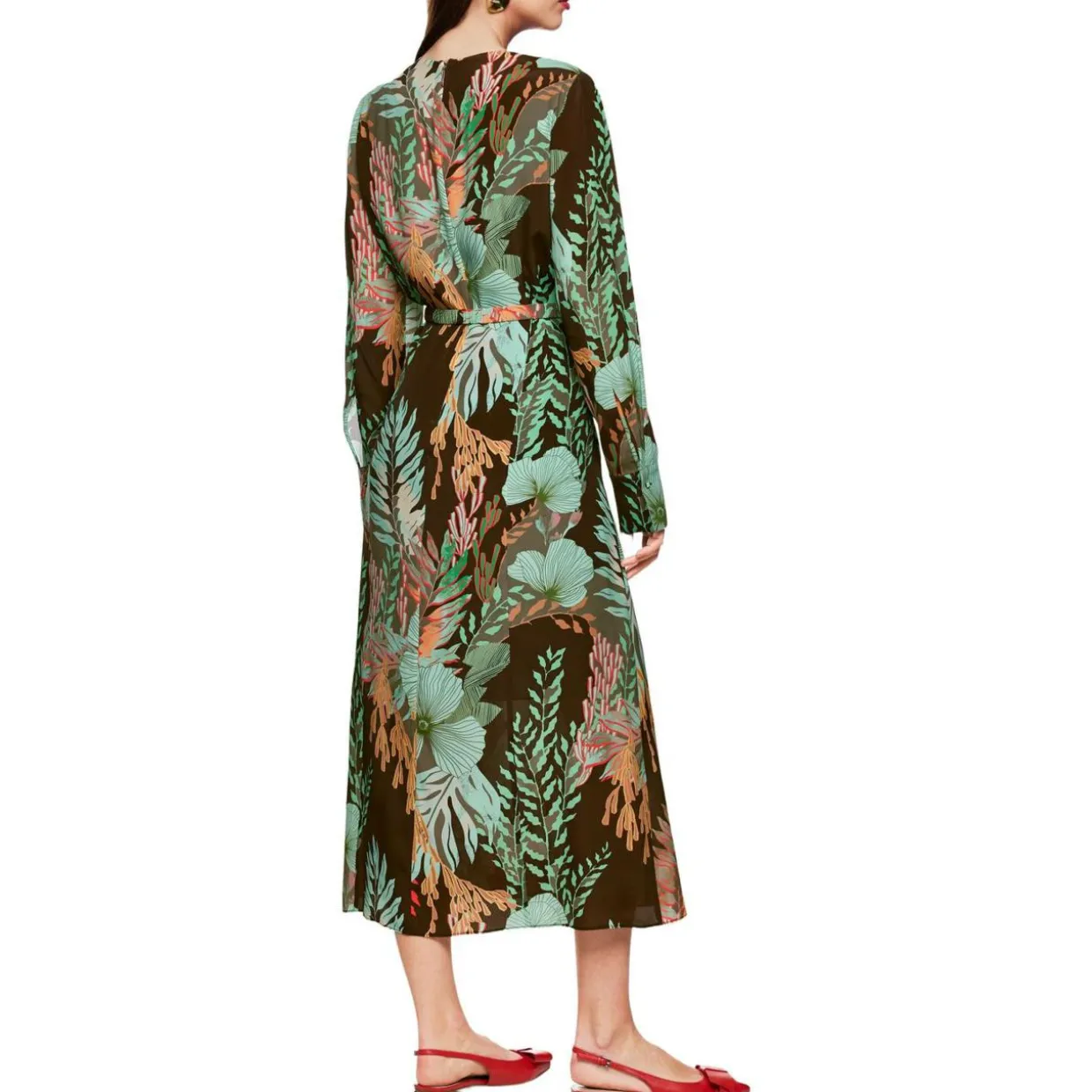 Maxikleid mit floralem print