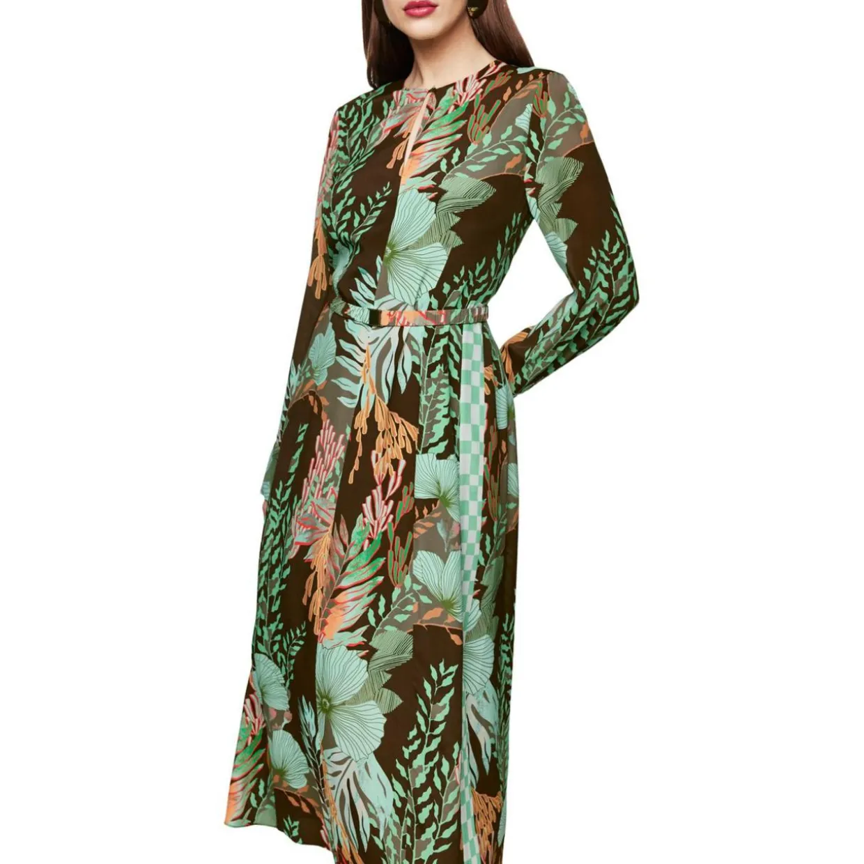 Maxikleid mit floralem print