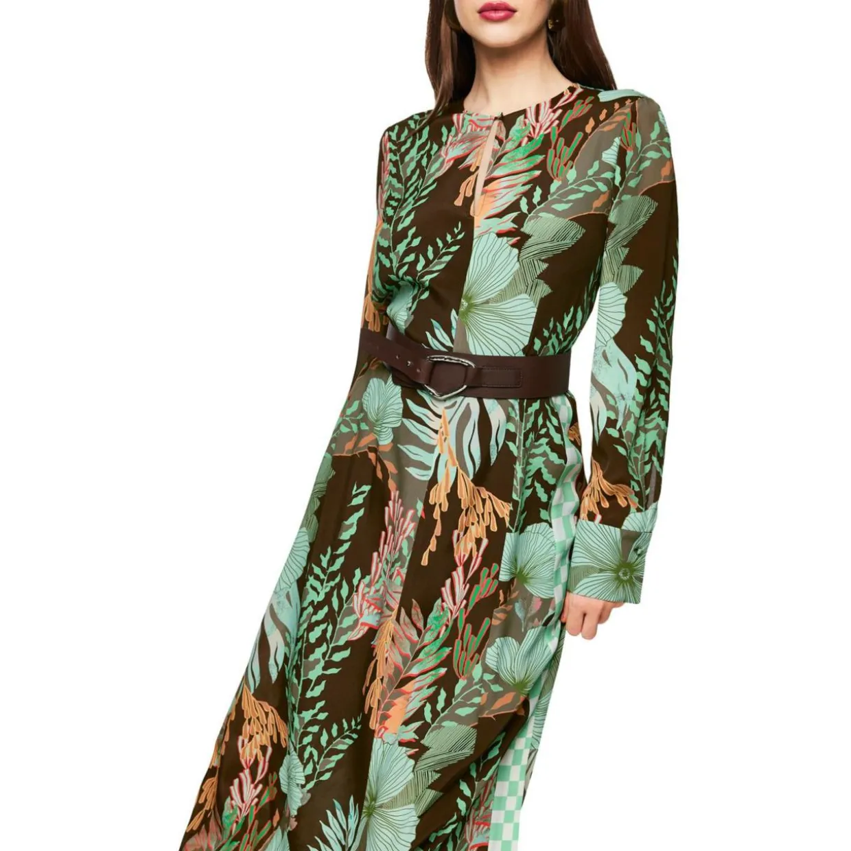 Maxikleid mit floralem print