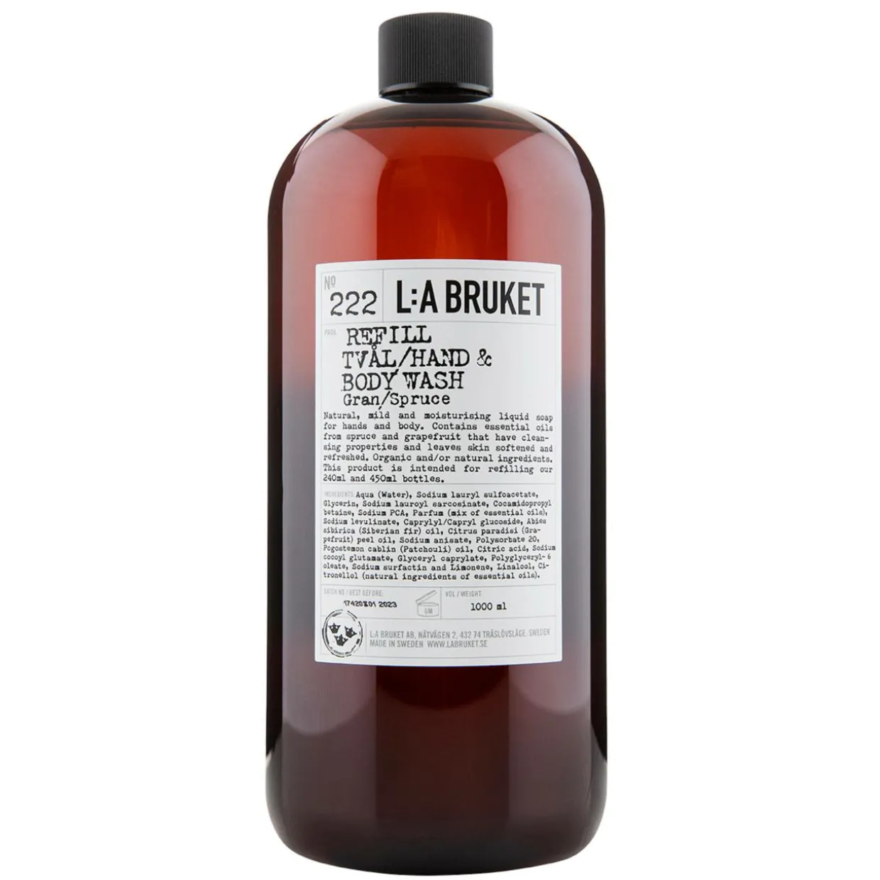 No. 222 Hand&Body Wash Spruce REFILL