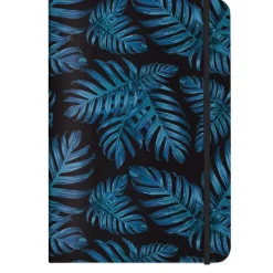 Notizbuch A5 Pattern Philodendron blau