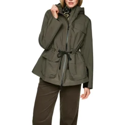 Outdoor jacke mit kordelzug