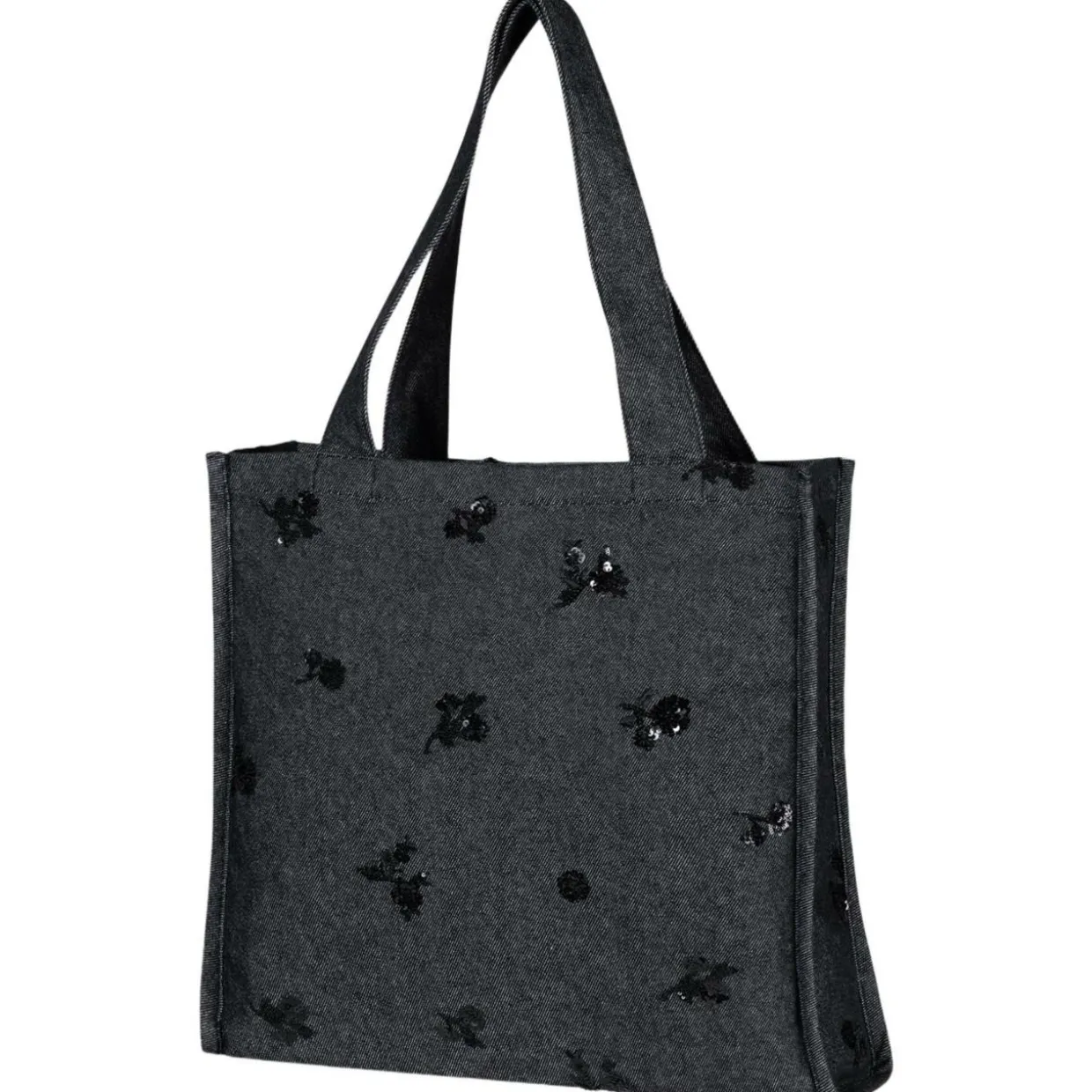 Pailletten-Denim-Tasche