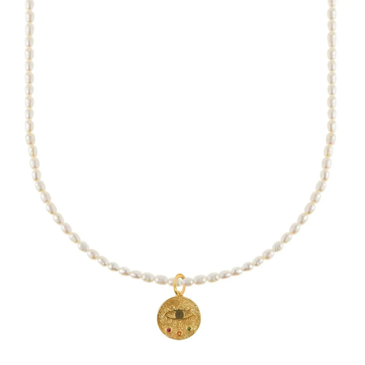 Perlen-Halskette Kressida Mini Oval