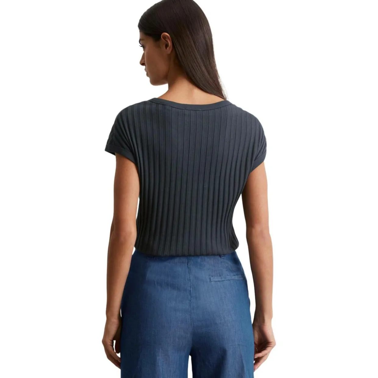 Pointelle-t-shirt slim