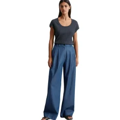 Pointelle-t-shirt slim