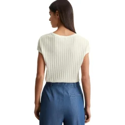 Pointelle-t-shirt slim