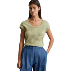 Pointelle-t-shirt slim