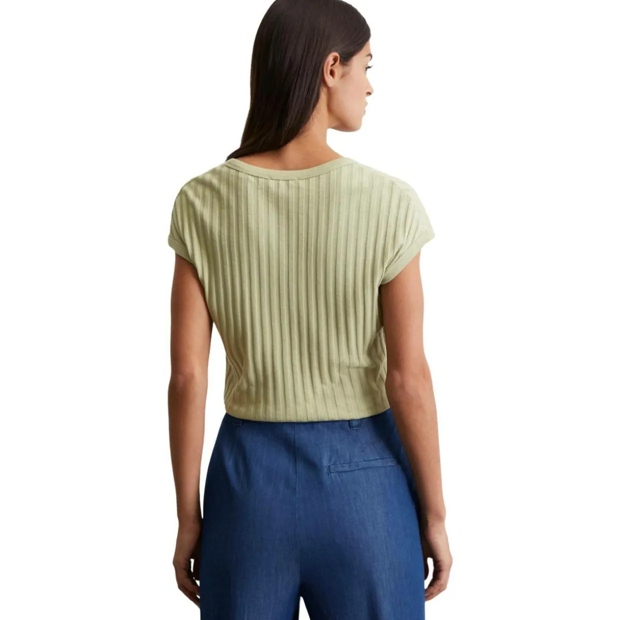 Pointelle-t-shirt slim