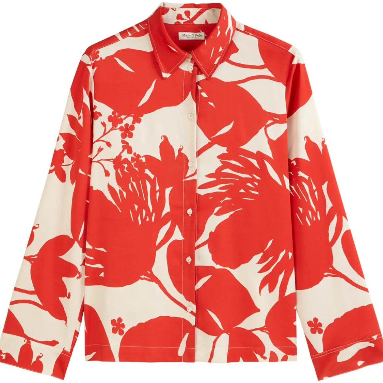 Print-Satinbluse regular