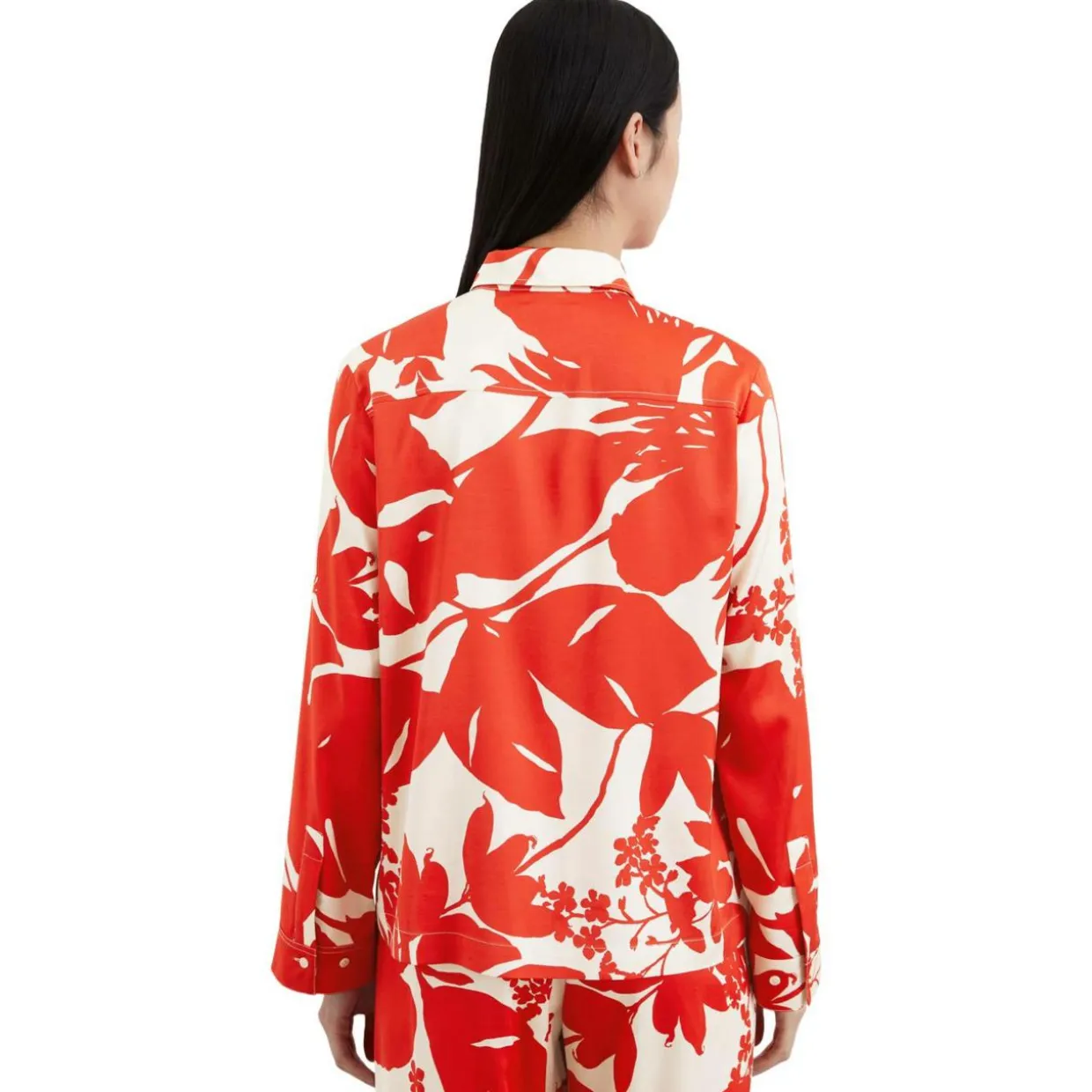 Print-Satinbluse regular