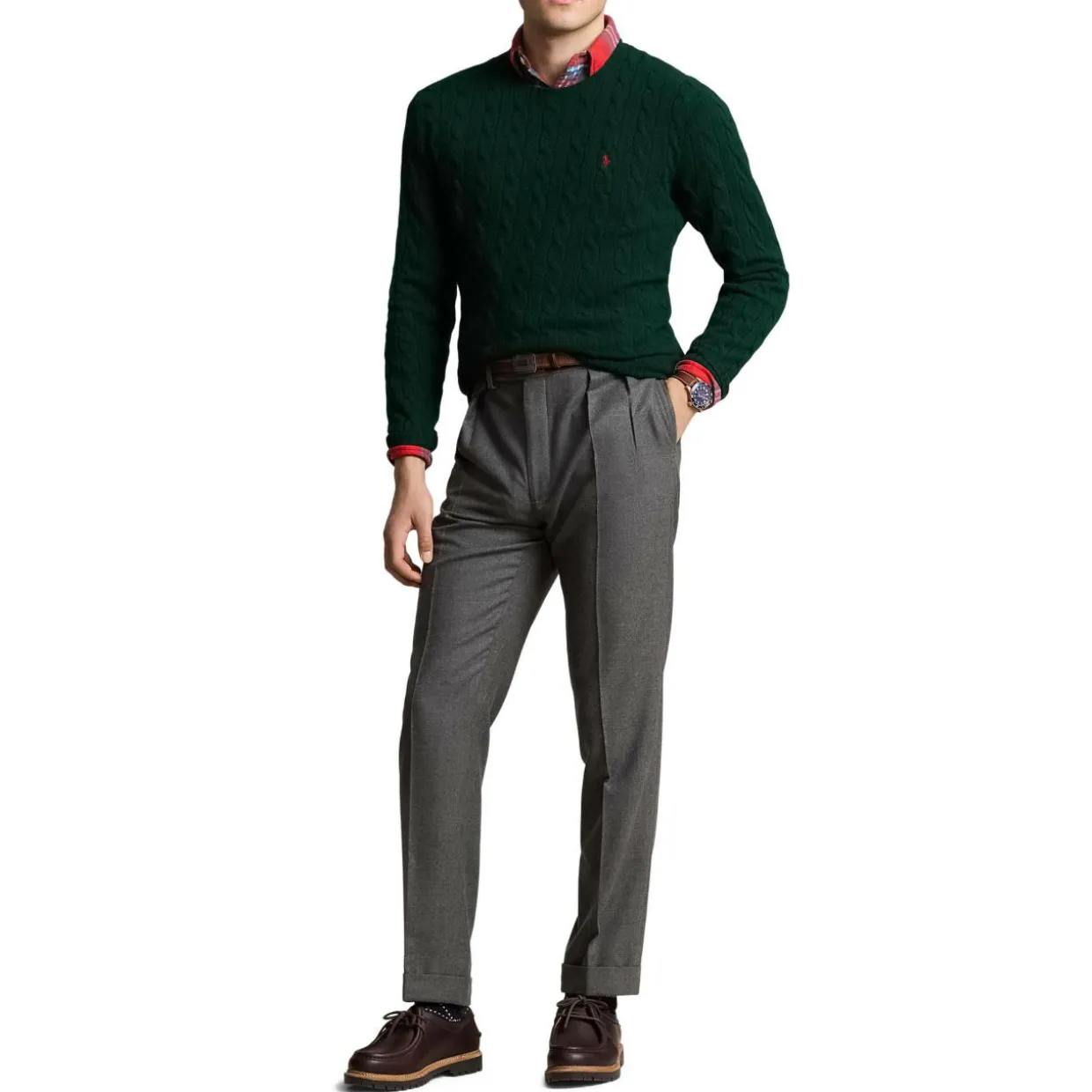 Pullover mit Zopfmuster