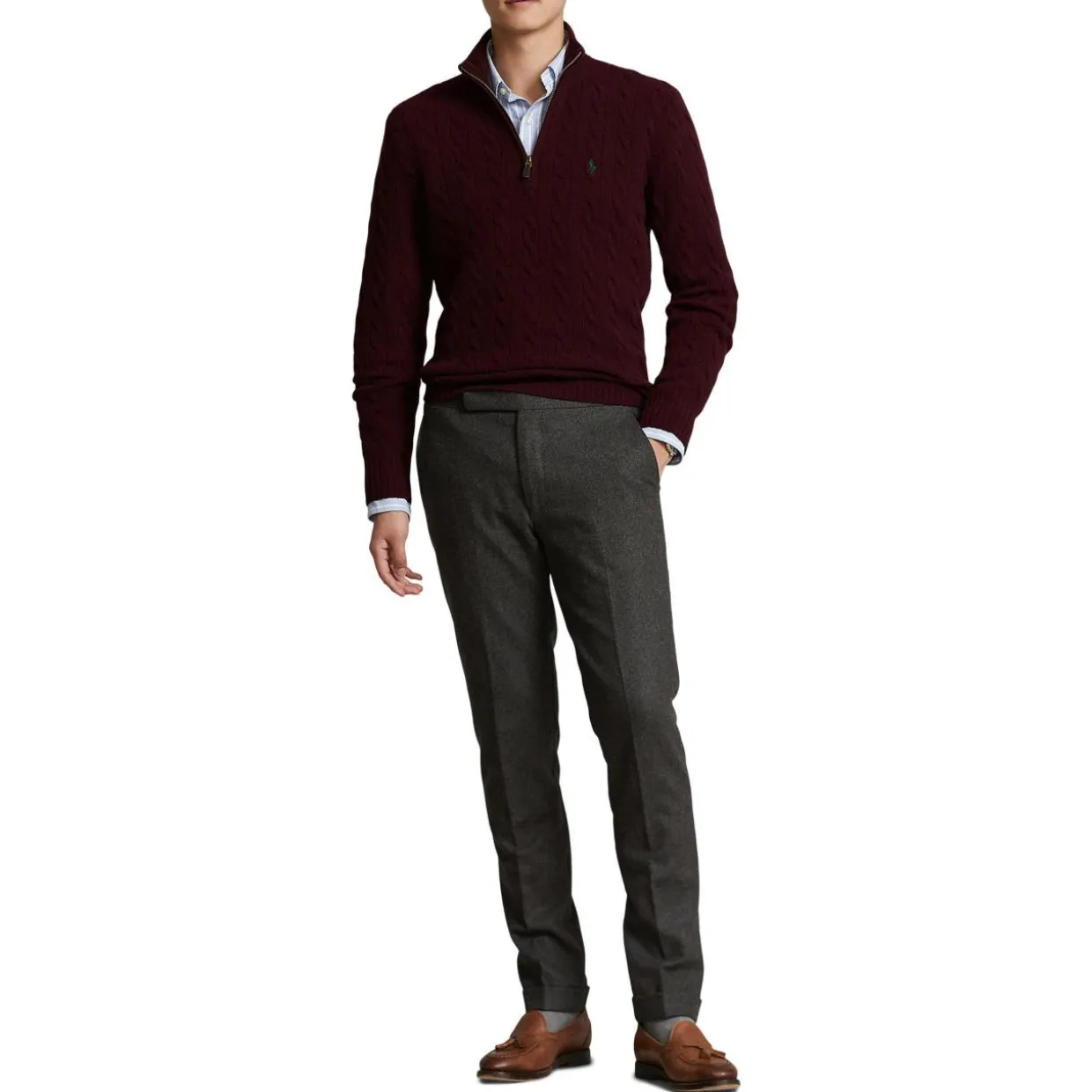 Pullover mit Zopfmuster