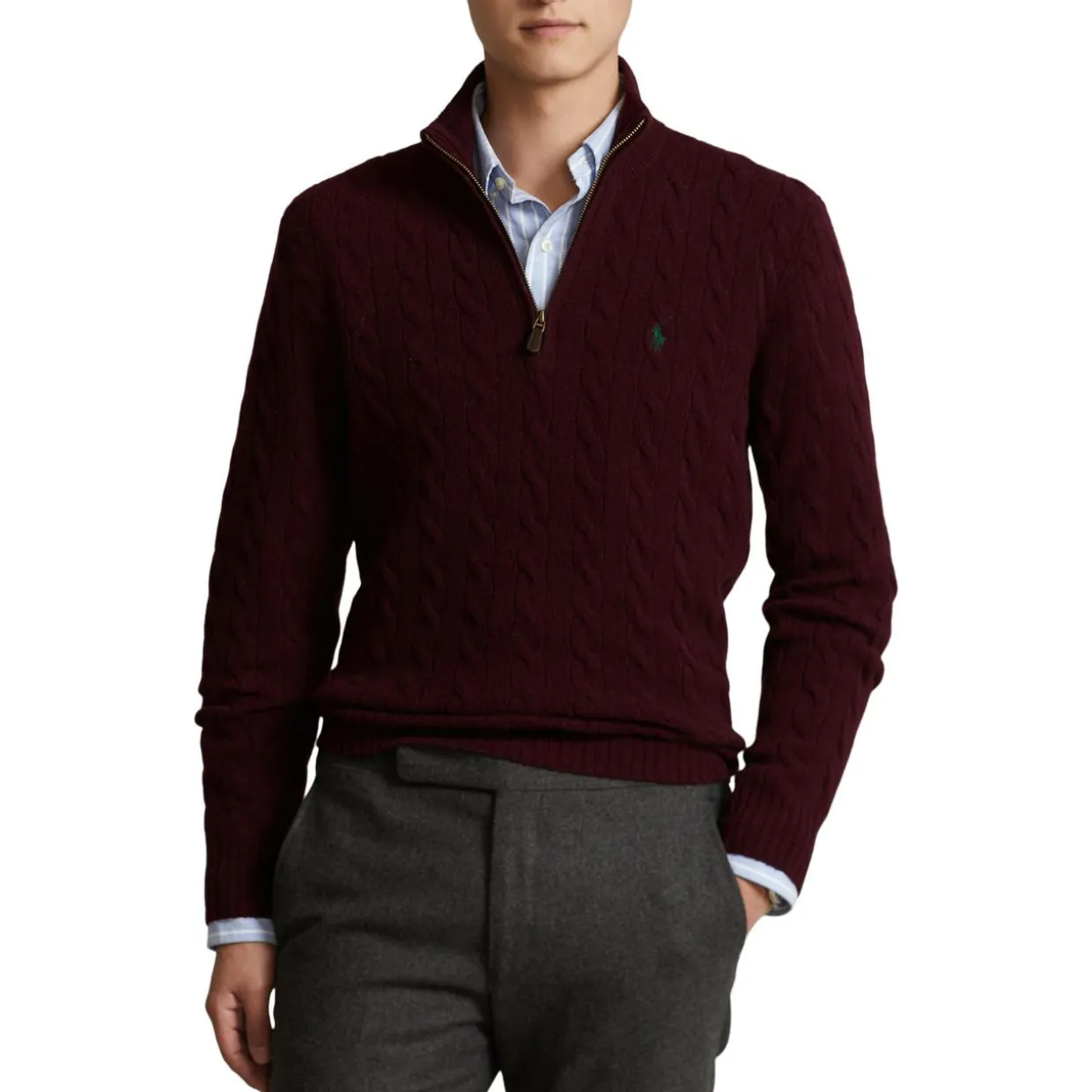 Pullover mit Zopfmuster