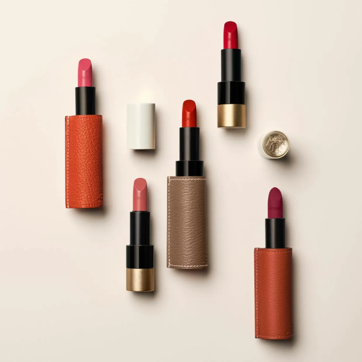 Rouge Hermès, Seidig glänzender Lippenstift, Beige Sienne