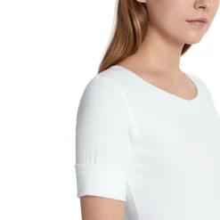 Rundhals-shirt mit halben ärmeln