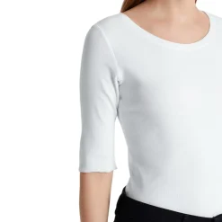 Rundhals-shirt mit halben ärmeln