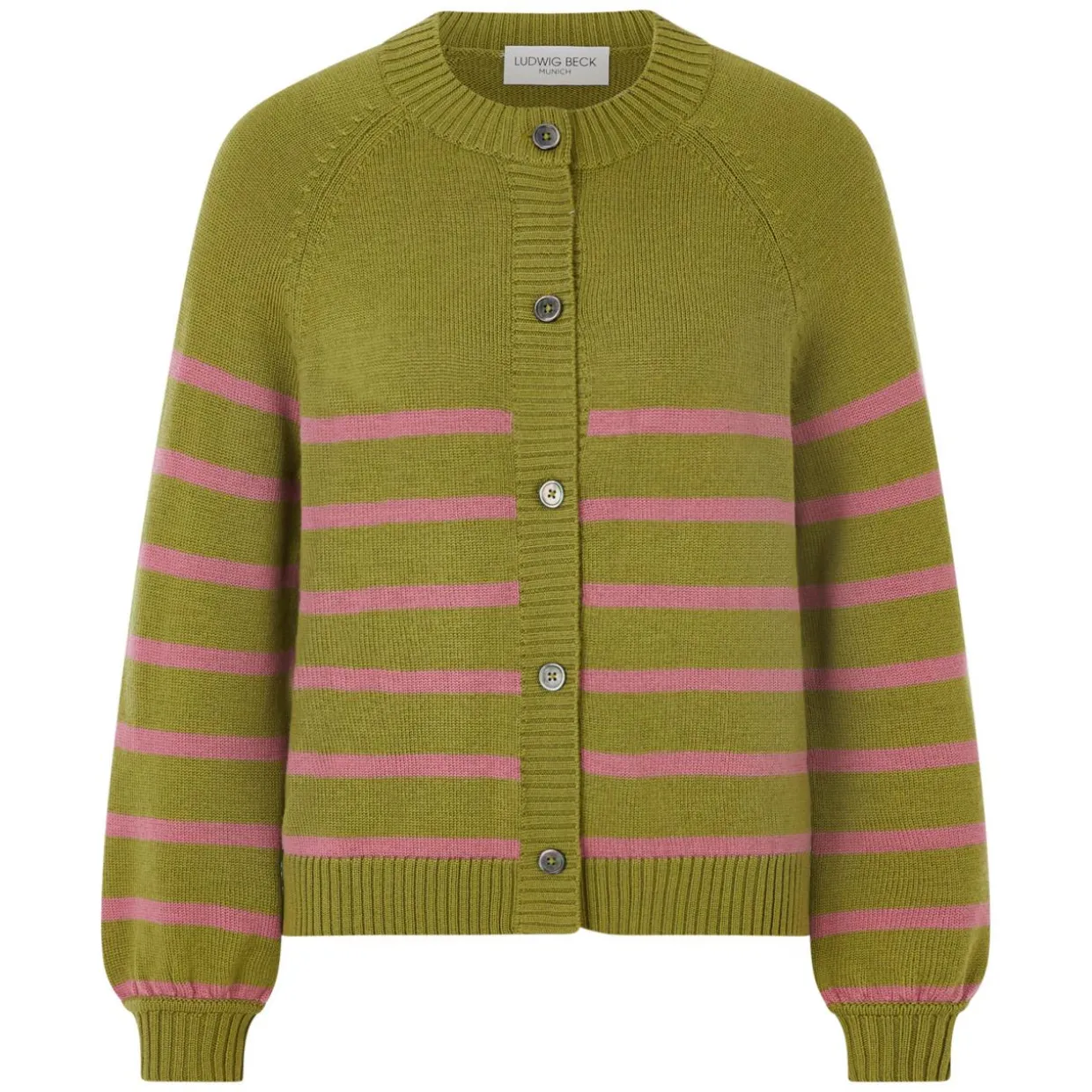 Schurwoll-Strickjacke