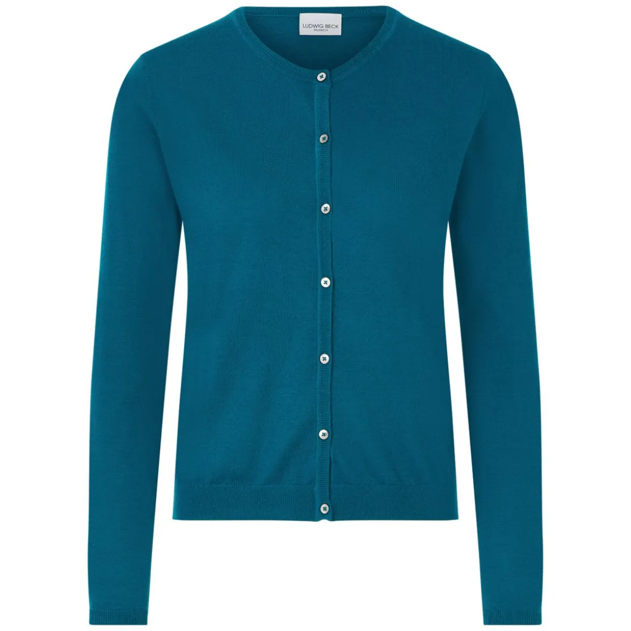 Schurwoll-Strickjacke