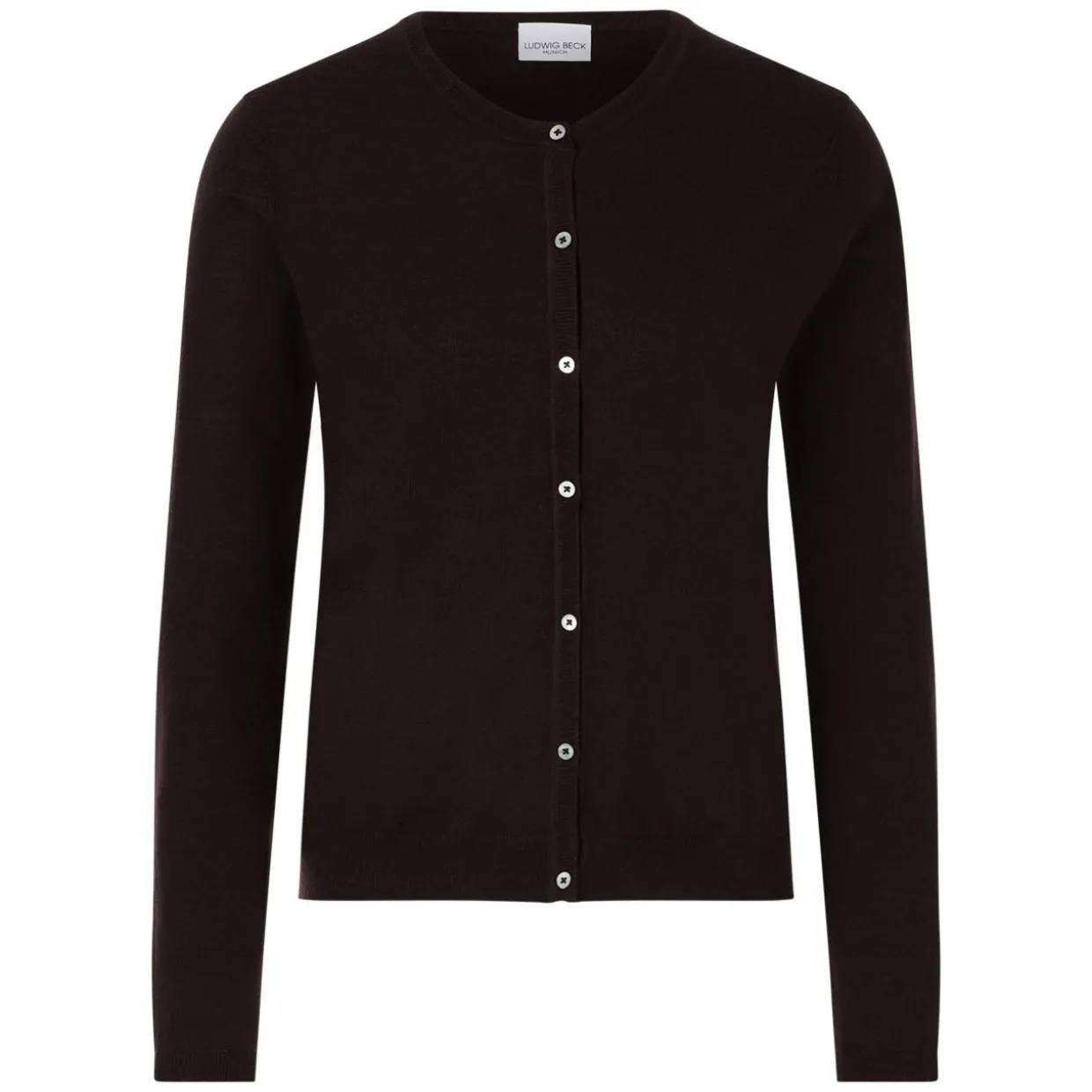 Schurwoll-Strickjacke
