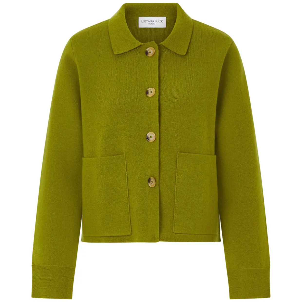 Schurwoll-Strickjacke