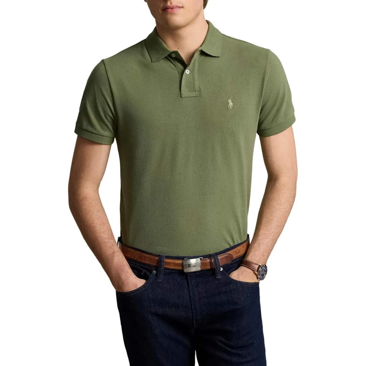 Slim-Fit Polohemd aus Piqué